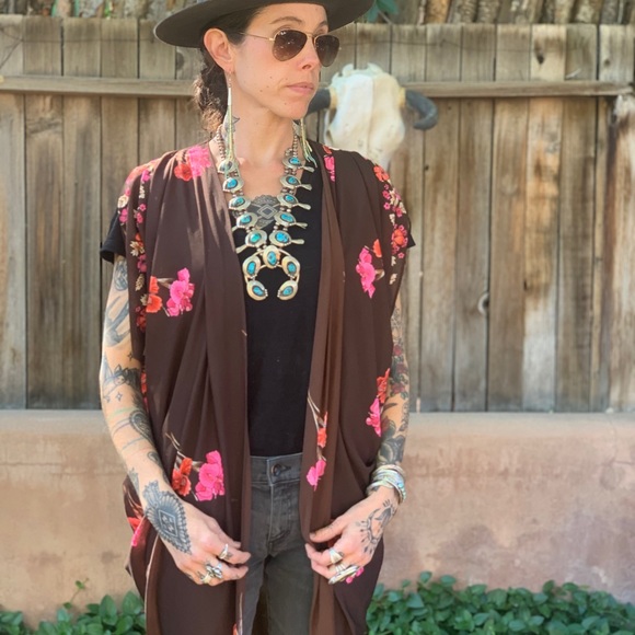 Vintage 70s Flapper Style Kimono Robe Beach Wear - Picture 11 of 11